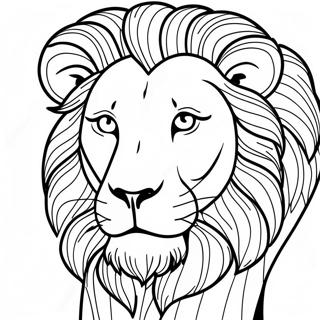 Majestic Lion Face Coloring Page 22484-20735