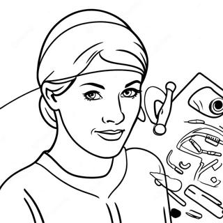 Meredith Grey In Surgery Coloring Page 22534-20774