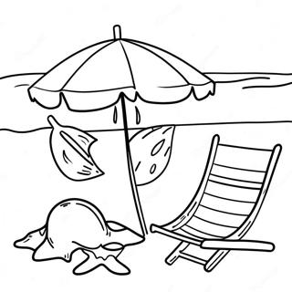 Beach Summer Fun Coloring Page 22563-20794