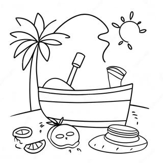 Beach Summer Fun Coloring Page 22563-20796