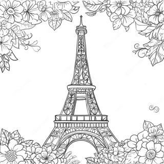 Eiffel Tower In Paris Coloring Page 22614-20837