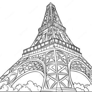 Eiffel Tower In Paris Coloring Page 22614-20838