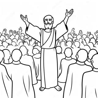 Apostle Paul Preaching To The Crowd Coloring Page 22674-20885