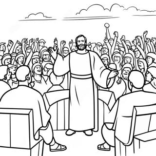 Apostle Paul Preaching To The Crowd Coloring Page 22674-20886