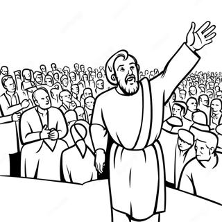 Apostle Paul Preaching To The Crowd Coloring Page 22674-20887