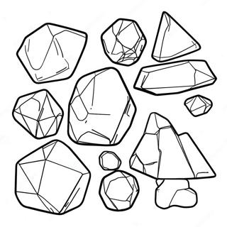 Colorful Gemstone Rocks Coloring Page 22684-20895