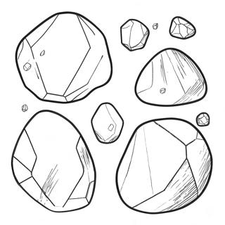 Colorful Gemstone Rocks Coloring Page 22684-20896