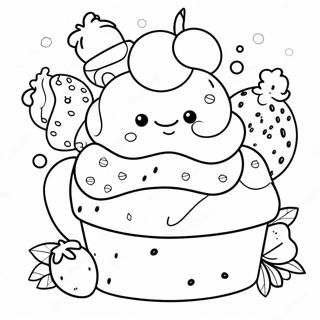 Cute Dessert Coloring Pages