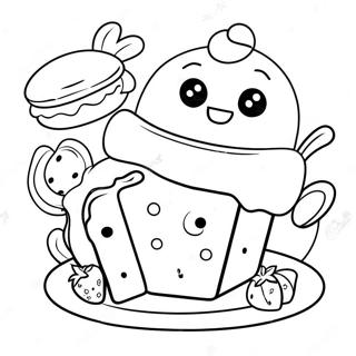 Cute Dessert Coloring Page 22693-20898