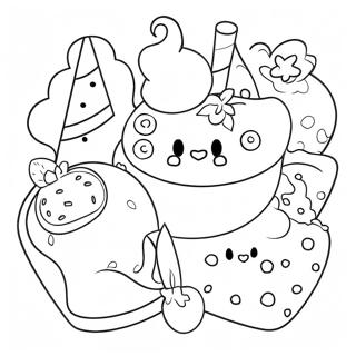 Cute Dessert Coloring Page 22693-20899