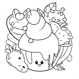 Cute Dessert Coloring Page 22693-20900