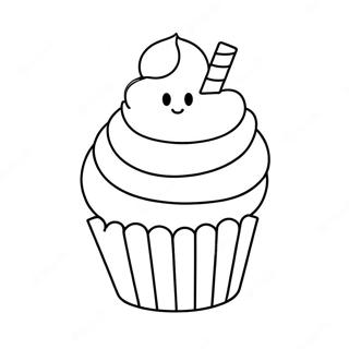 Adorable Cupcake Coloring Page 22694-20902