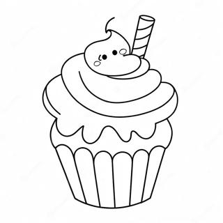 Adorable Cupcake Coloring Page 22694-20904