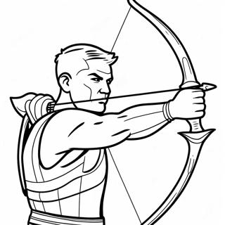 Hawkeye Aiming His Bow Coloring Page 22714-20917