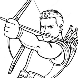 Hawkeye Aiming His Bow Coloring Page 22714-20918