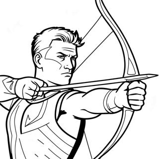 Hawkeye Aiming His Bow Coloring Page 22714-20919