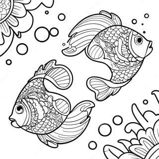 Pisces Zodiac Sign Coloring Page 22723-20922