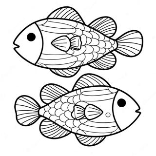 Cute Pisces Fish Coloring Page 22724-20926