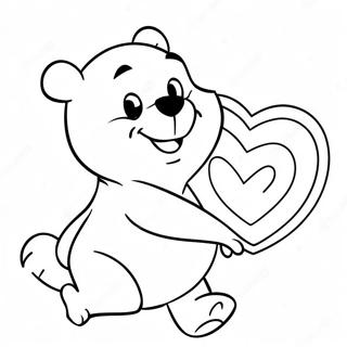 Winnie The Pooh Holding A Heart Coloring Page 22743-20931