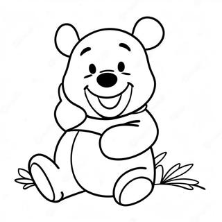 Winnie The Pooh With A Big Smile Coloring Page 22744-20933