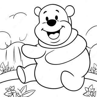 Winnie The Pooh With A Big Smile Coloring Page 22744-20935