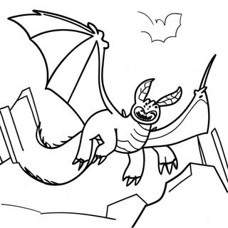 Night Fury Flying Over Mountains Coloring Page 22764-20951