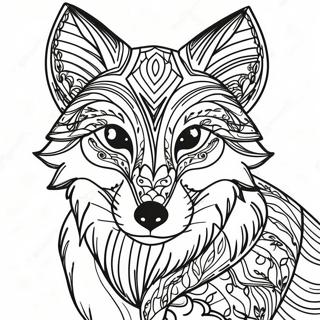 Realistic Fox Coloring Page 22773-20956