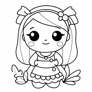 Kawaii Girl Coloring Page 2281-1866