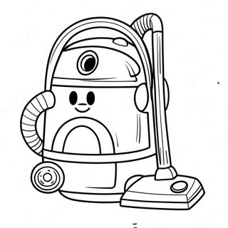 Funny Vacuum Cleaner Coloring Page 22844-21015