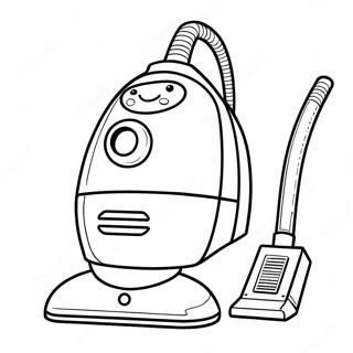 Funny Vacuum Cleaner Coloring Page 22844-21016