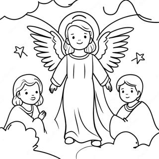 Angelic Beings In Revelation Coloring Page 22854-21021