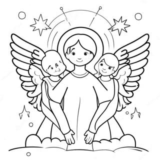 Angelic Beings In Revelation Coloring Page 22854-21022