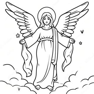 Angelic Beings In Revelation Coloring Page 22854-21024