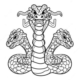 Three Headed Hydra Coloring Page 22864-21029