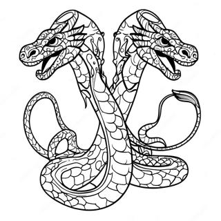 Three Headed Hydra Coloring Page 22864-21030