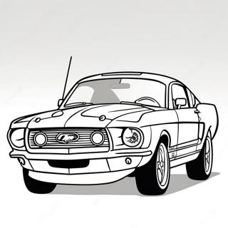 Ford Mustang Racing Car Coloring Page 22874-21038