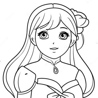 Anime Princess Coloring Page 22883-21043