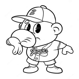 Braves Mascot Coloring Page 22924-21079