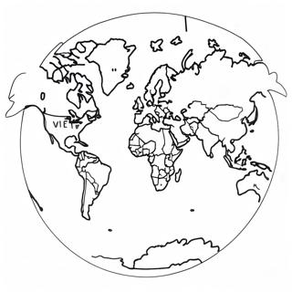 Colorful World Map Coloring Page 22964-21111