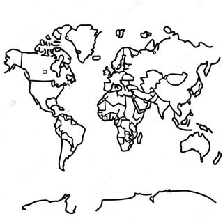 Colorful World Map Coloring Page 22964-21112