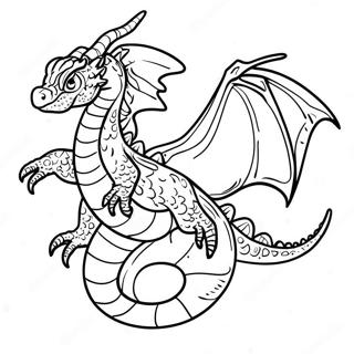 Majestic Water Dragon Flying Coloring Page 22984-21126