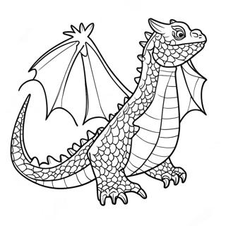 Majestic Water Dragon Flying Coloring Page 22984-21127