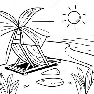 Sunny Beach Day Coloring Page 22994-21133