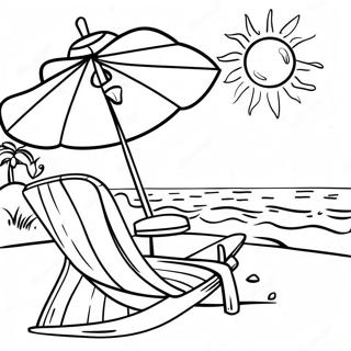 Sunny Beach Day Coloring Page 22994-21134