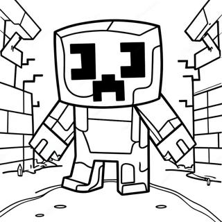 Creeper Minecraft Coloring Page 22-21