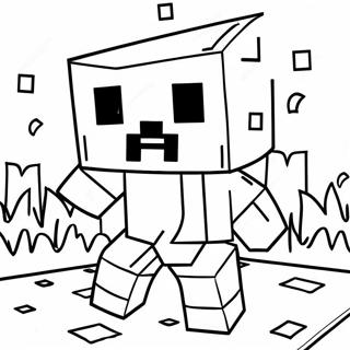 Creeper Minecraft Coloring Page 22-22