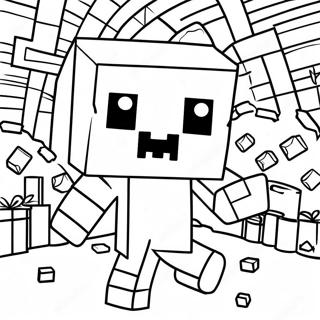 Creeper Minecraft Coloring Page 22-23