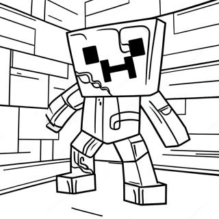 Creeper Minecraft Coloring Page 22-24