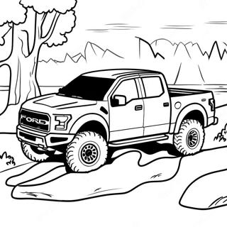 Ford Raptor Off Road Coloring Page 23003-21138