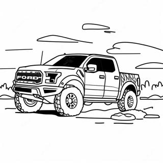 Ford Raptor Off Road Coloring Page 23003-21139